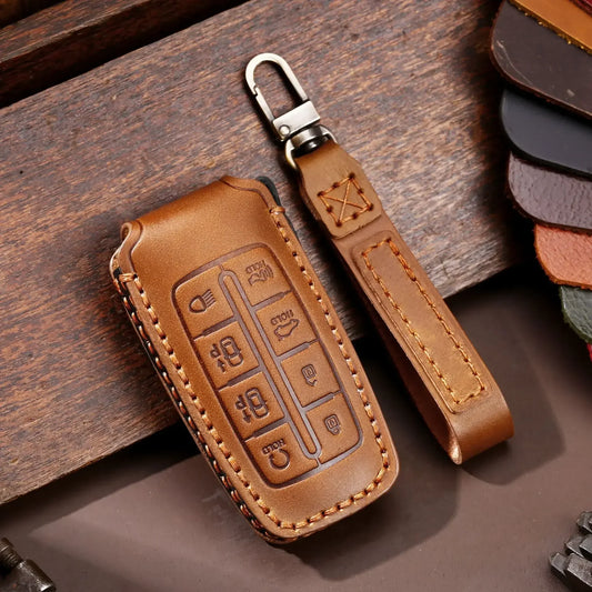8 6 4 Button Car Key Case Cover Holder Key Shell For Hyundai Genesis GV70 GV80 GV90 2020 2021 2022 Keychain Accessories